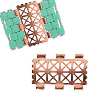 Faragas - Tila Bead Connector - Rose Gold Plated