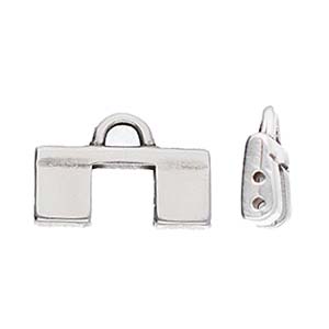 Piperi 2 - Tila Bead Ending - Silver Plated - Pack of 2