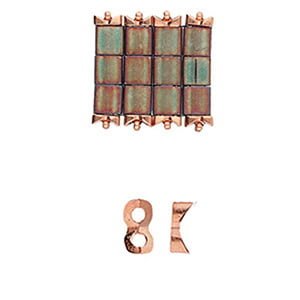 Tourkou - Tila Side Bead - Rose Gold Plated - Pack of 5
