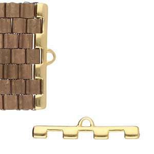 Soros 4 - Tila Bead Ending - 24k Gold Plated - Pack of 2