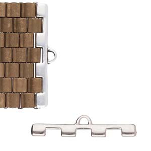 Soros 4 - Tila Bead Ending - Silver Plated - Pack of 2