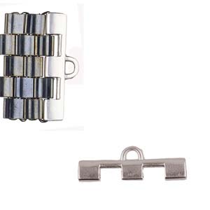 Soros 3 - Tila Bead Ending - Silver Plate - Pack of 2