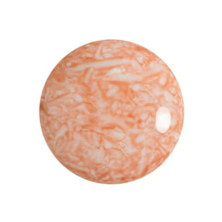 Czech Glass Cabochon 18mm – Milky Peach