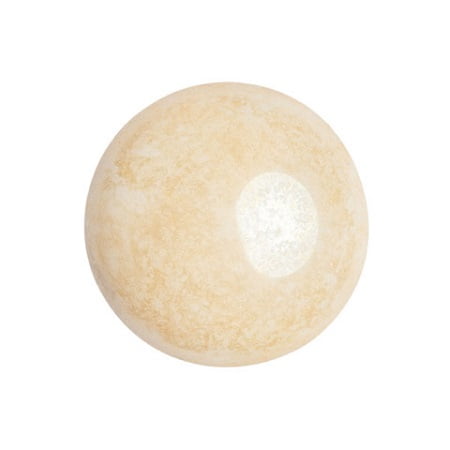 Czech Glass Cabochon 18mm – Opaque Beige Ceramic Look