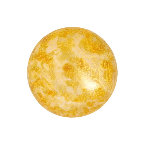 Czech Glass Cabochon 18mm - Opaque Beige Spotted