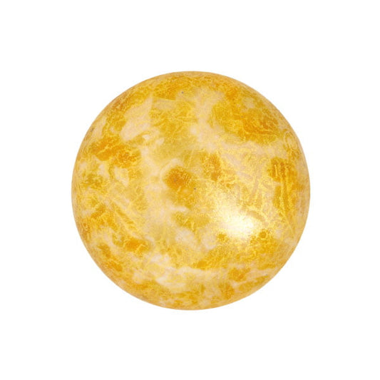 Czech Glass Cabochon 18mm - Opaque Beige Spotted