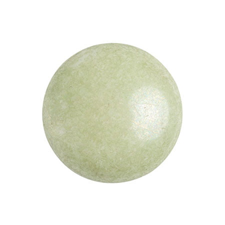 Czech Glass Cabochon 18mm – Opaque Light Green Ceramic Look