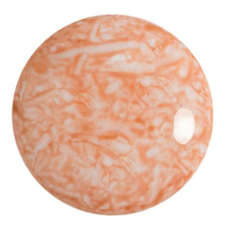 Czech Glass Cabochon 25mm – Milky Peach