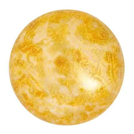 Czech Glass Cabochon 25mm - Opaque Beige Spotted