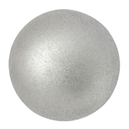 Czech Glass Cabochon 25mm - Silver Alluminium Matte