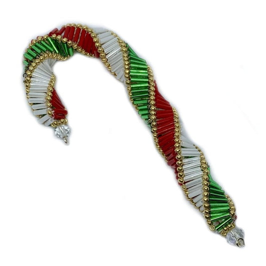 Candy Cane Beaded Ornament Pattern - Instant Download or Printed Copy