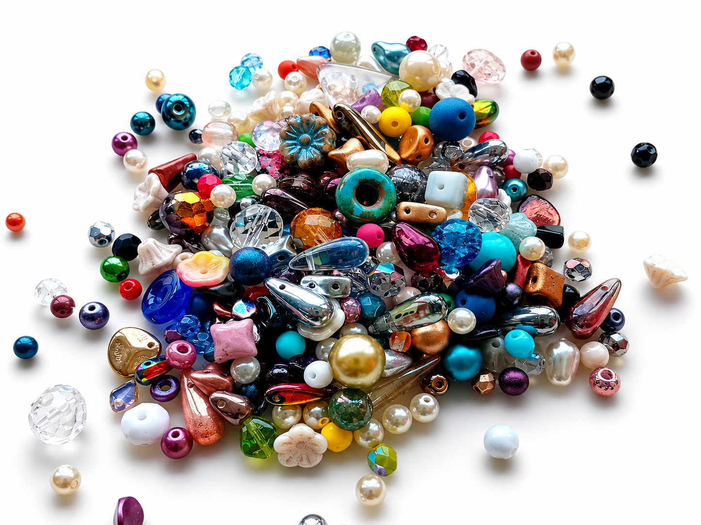 Assorted Glass Beads – Multi Mix – 25g