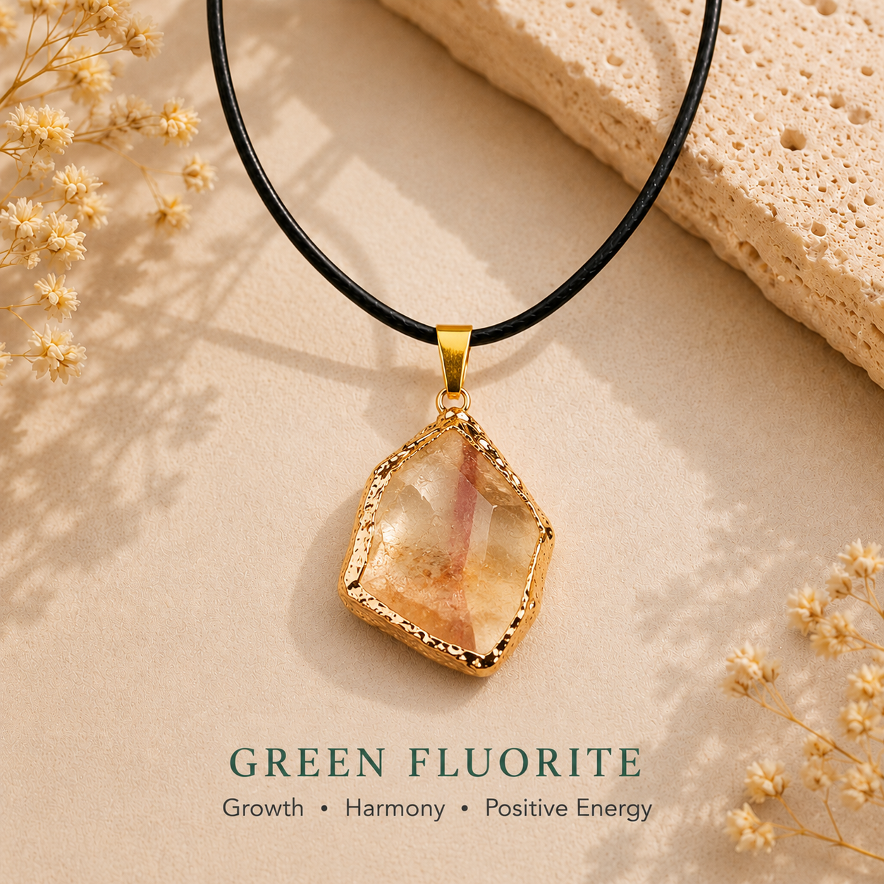 Raw Crystal Pendant Necklace – Natural Gemstone