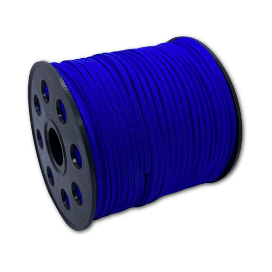 3mm Cobalt Blue Microfiber Suede - 90 Meter Spool