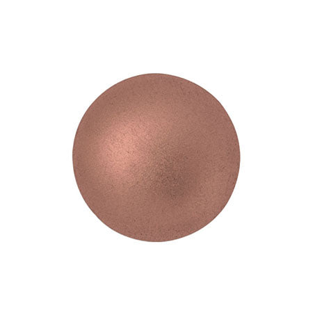 14mm Czech Glass Cabochon - Copper Gold Matte