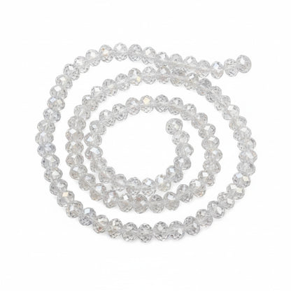 6x8mm Crystal Rondelle Bead Strand – Approx 70 Beads – Crystal