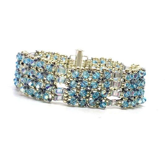 Bedazzled Cuff Pattern with Preciosa Crystals - Instant Download or Printed Copy