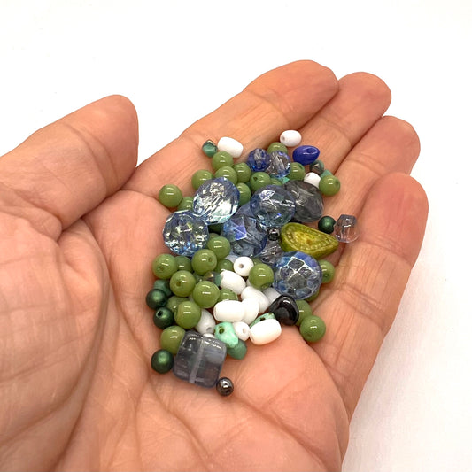 Czech Pressed Glass Mix - 25g Bag - Water