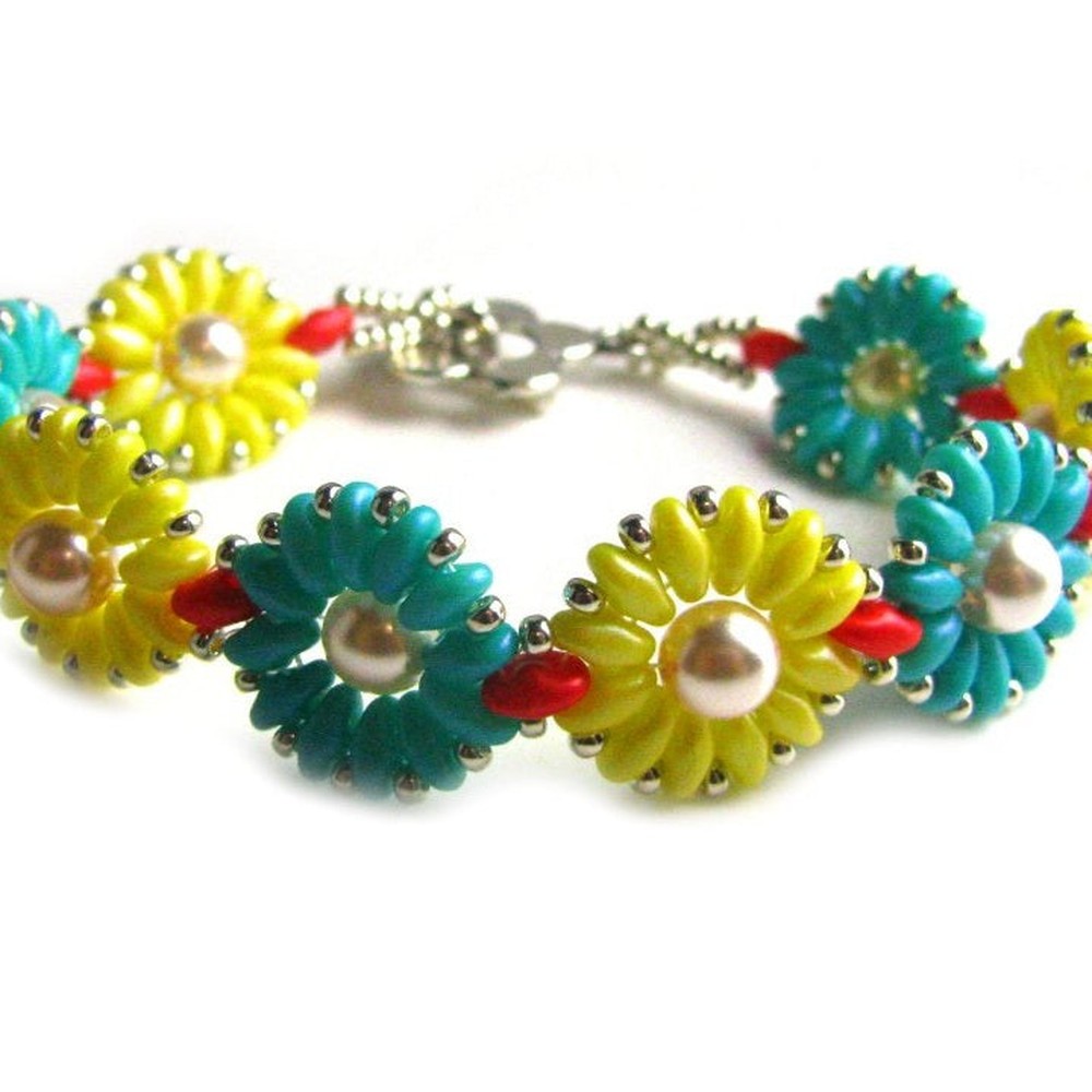 SuperDuo Daisy Chain Pattern - Instant Download or Printed Copy