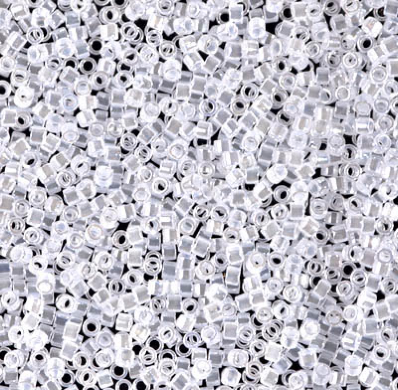 11/0 – Miyuki Delica - 5g Bag – Lined Crystal White Luster – DB0231
