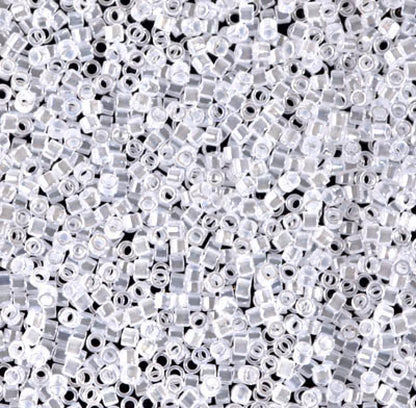 11/0 – Miyuki Delica - 5g Bag – Lined Crystal White Luster – DB0231