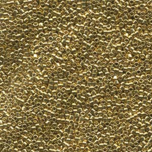 11/0 – Miyuki Delica – 3g Bag - 24k Light Gold Plated – DB034