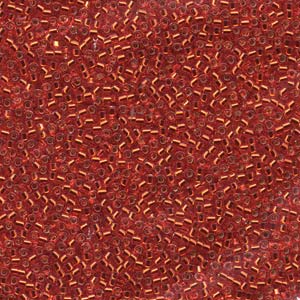 10/0 - Miyuki Delica - 5g Bag - Silver Lined Red Orange - DBM0043