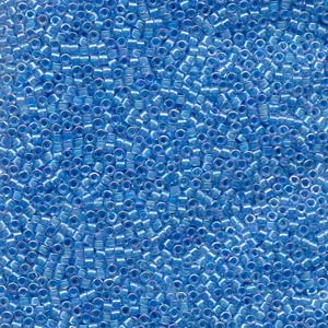 11/0 – Miyuki Delica - 5g Bag – Lined Light Blue AB – DB076
