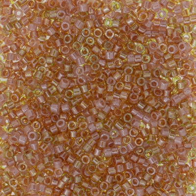 11/0 – Miyuki Delica  – 5g Bag - Sparkling Lined Golden Peach Mix – DB0987