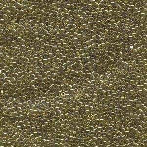 11/0 – Miyuki Delica - 5g Bag – Transparent Golden Olive Luster – DB124