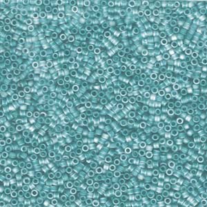 15/0 - Miyuki Delica - 5g Bag - Matte Transparent Caribbean Teal AB - DBS1283