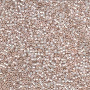 11/0 – Miyuki Delica - 5g Bag – Silver Lined Pale Peach Opal – DB1452(Discontinued by Miyuki)