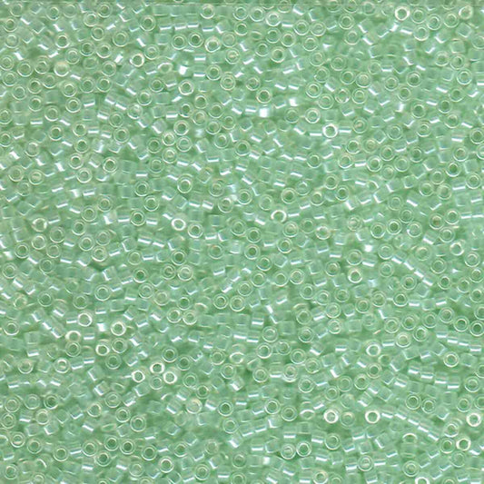 11/0 – Miyuki Delica - 5g Bag - Transparent Pale Green Mist Luster – DB1474(Discontinued by Miyuki)