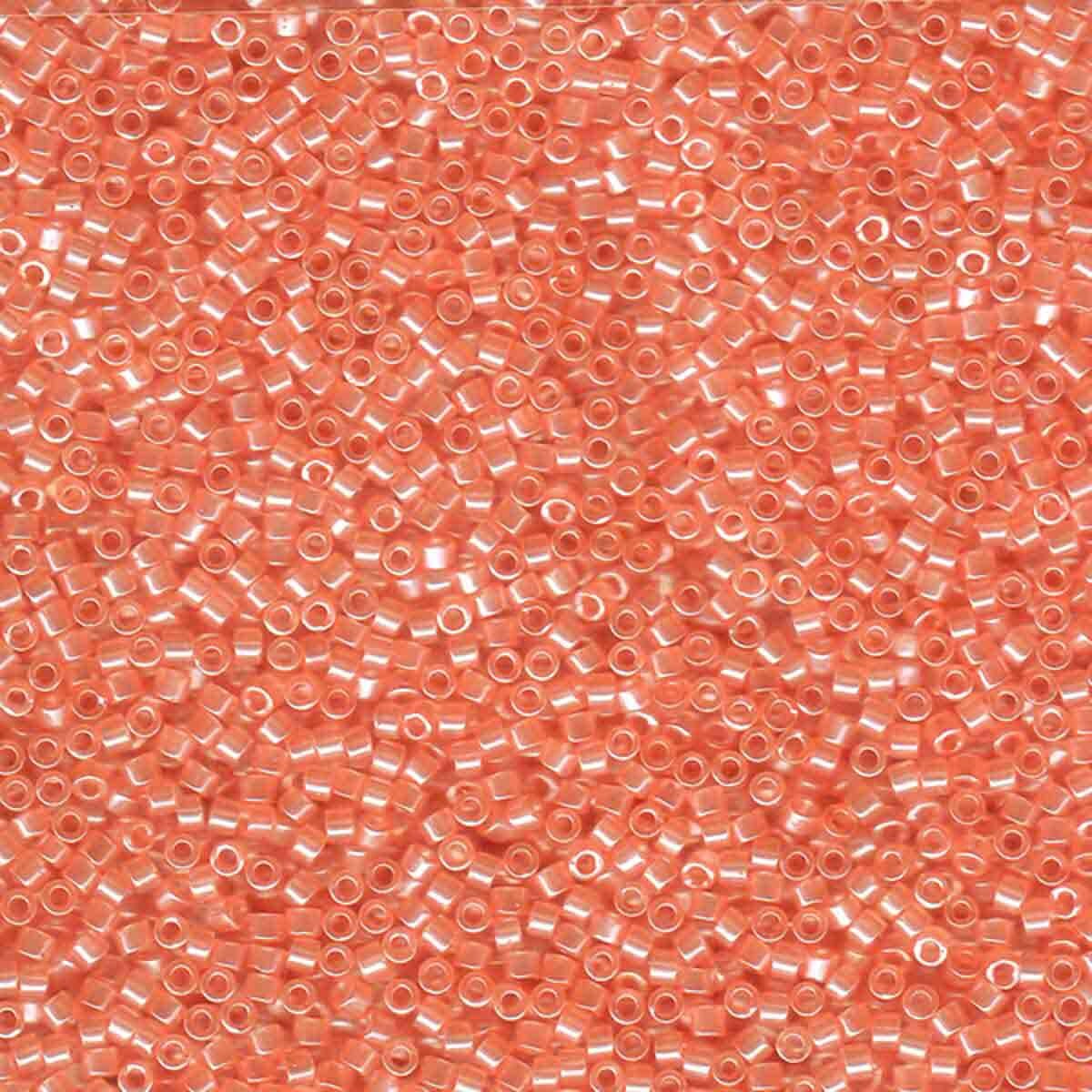 11/0 – Miyuki Delica - 5g Bag - Transparent Peach Luster – DB1480 (Discontinued by Miyuki)