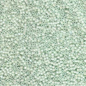 11/0 – Miyuki Delica - 5g Bag – Opaque Light Mint AB – DB1506 (Discontinued by Miyuki)