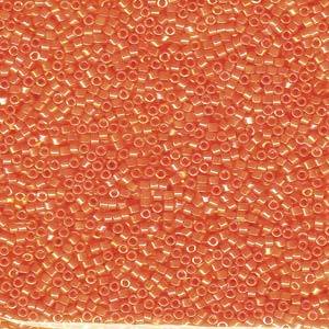 10/0 - Miyuki Delica - 5g Bag - Opaque Orange AB - DBM0161