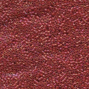 8/0 - Miyuki Delica - 5g Bag - Opaque Red AB - DBL0162