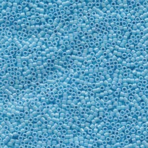 8/0 - Miyuki Delica - 5g Bag - Opaque Light Blue AB - DBL0164