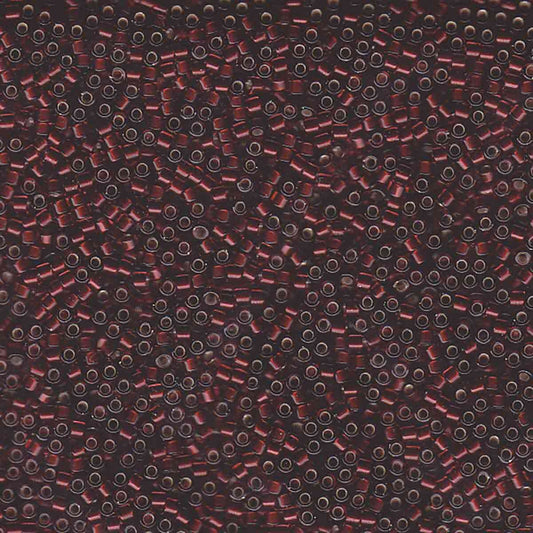 11/0 – Miyuki Delica - 5g Bag - Silver Lined Glazed Dark Cranberry – DB1685