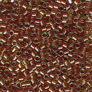 11/0 – Miyuki Delica - 5g Bag – Sparkle Dk Topaz Lined Chartreuse AB – DB1735