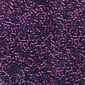 11/0 – Miyuki Delica - 5g Bag – Hot Pink Lined Aqua AB – DB1758
