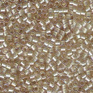 11/0 – Miyuki Delica - 5g Bag – Sparkle Celery Lined Lt Tea Rose AB – DB1766