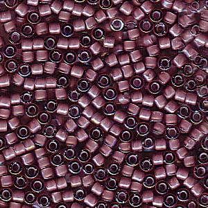 11/0 – Miyuki Delica - 5g – White Lined Dk Smoky Amethyst AB – DB1792