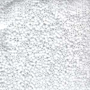 15/0 - Miyuki Delica - 5g Bag - Opaque Chalk White - DBS0200