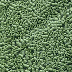 11/0 – Miyuki Delica - 5g Bag  –  Frosted Opaque Glazed Dark Green – DB2291