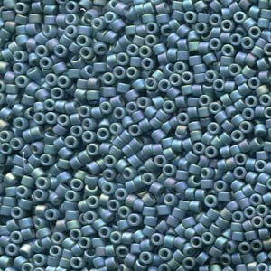 11/0 – Miyuki Delica - 5g Bag – Glazed Opaque Glaze Rainbow Dark Teal – DB2316