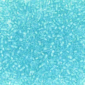 11/0 – Miyuki Delica - 5g Bag – Fancy Lined Aqua – DB2382