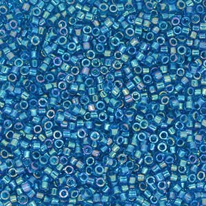 11/0 – Miyuki Delica Duracoat - 5g Bag – Fancy Lined Teal Blue – DB2385