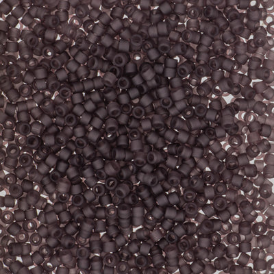11/0 – Miyuki Delica  – 5g Bag - Matte Transparent Dark Smoky Amethyst – DB2405