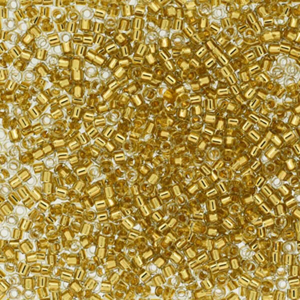 11/0 – Miyuki Delica - 5g Bag - 24k Gold Lined Yellow – DB2525